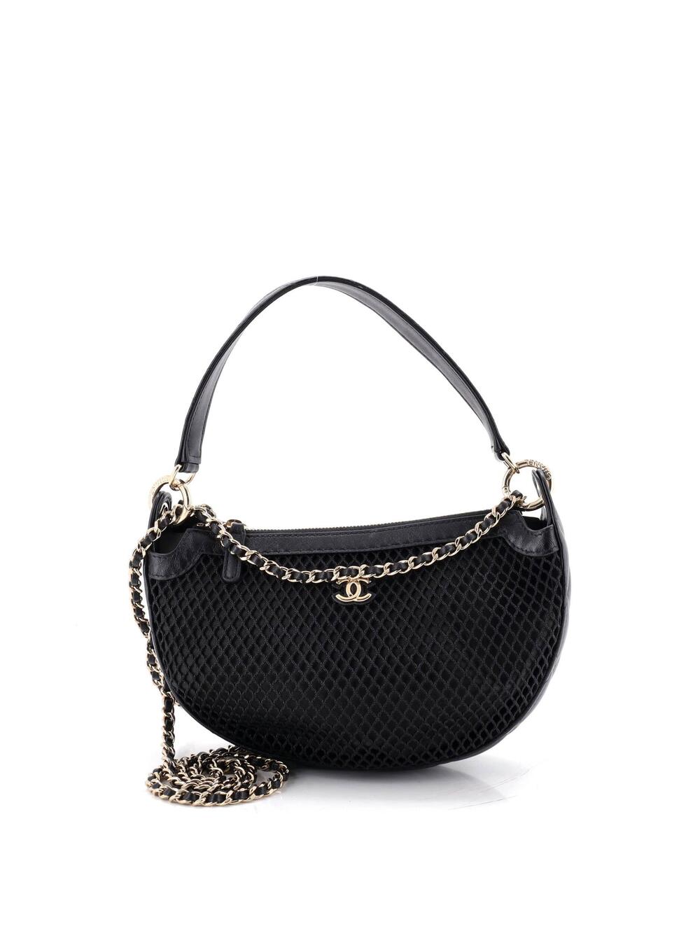 Chanel Half Moon Clutch With Chain Mesh #370875C41B